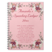Begroting Floral Rozen Ledger Beginner Notitieboek (Voorkant)