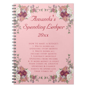 Begroting Floral Rozen Ledger Beginner Notitieboek