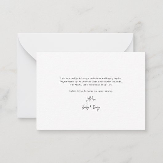 Begroting Floral Sunflower Weddenschap Hartelijk d Notitiekaartje (Achterkant)