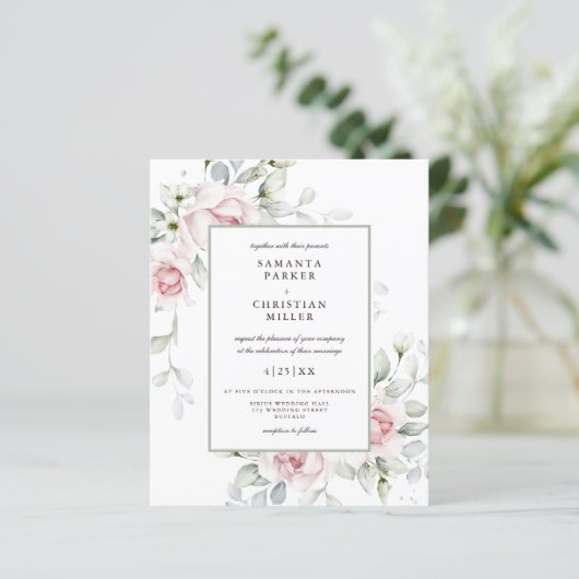 Begroting | Floral Wedding Flyer (Staand voorkant)