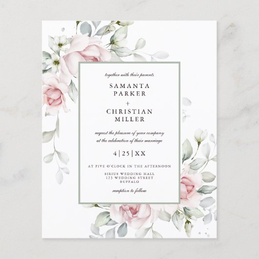 Begroting | Floral Wedding Flyer (Voorkant)