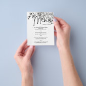 Begroting Floral WEDDING MENU. Flyer (Hand)