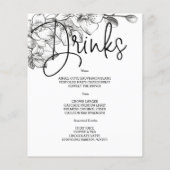 Begroting Floral WEDDING MENU. Flyer (Achterkant)