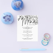 Begroting Floral WEDDING MENU. Flyer (Enkel)