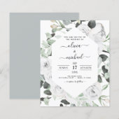 Begroting Floral White Roses Eucalyptus Wedding (Voorkant / Achterkant)