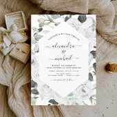 Begroting Floral White Roses Eucalyptus Wedding
