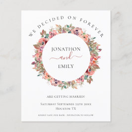 Begroting Floral Wreath Wedding Save the Date