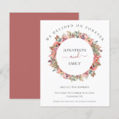 Begroting Floral Wreath Wedding Save the Date (Voorkant / Achterkant)