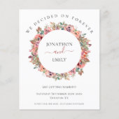 Begroting Floral Wreath Wedding Save the Date (Voorkant)