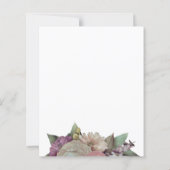 Begroting florale chic Huwarmer-uitnodiging (Achterkant)