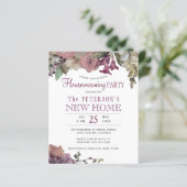 Begroting florale chic Huwarmer-uitnodiging (Staand voorkant)