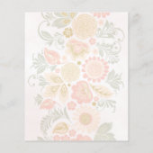 Begroting florale elegant Christening Uitnodiging (Achterkant)