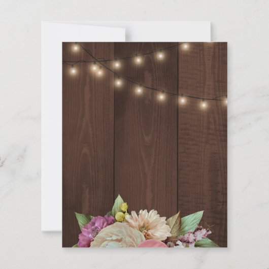 Begroting florale houtwagen uitnodiging (Achterkant)