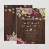 Begroting florale houtwagen uitnodiging (Voorkant / Achterkant)