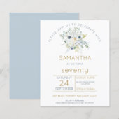 Begroting Florals 70e uitnodiging van de Birthday  (Voorkant / Achterkant)