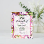Begroting Florence Waterverf Birthday Party Invita (Staand voorkant)