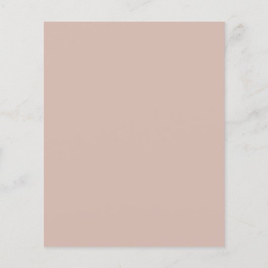 Begroting Formeel Elegant Floral Dusty Pink Weddin (Achterkant)