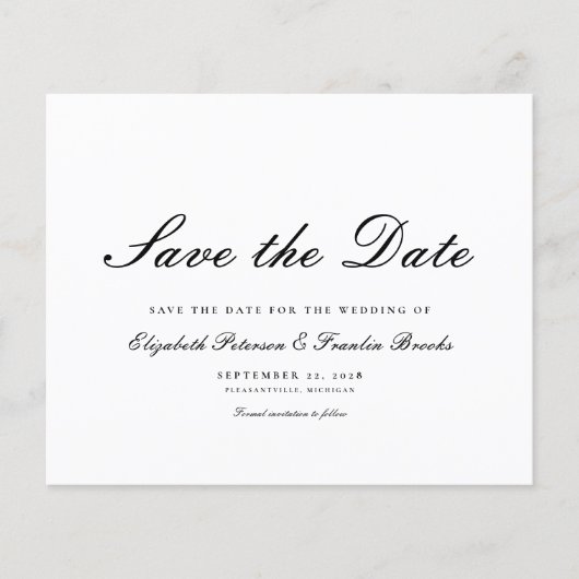 Begroting Formele Zwarte Wit Weddenschap sparen de (Voorkant)