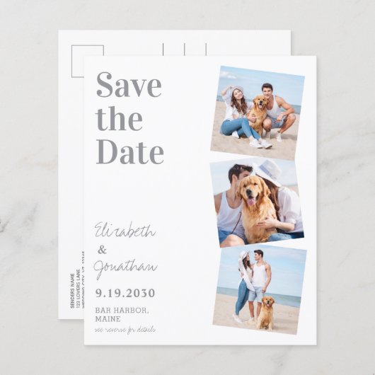 Begroting Foto Collage QR Code Weddenschap sparen  (Voorkant / Achterkant)