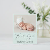 Begroting Foto Dank u Mint Birth Announding (Staand voorkant)