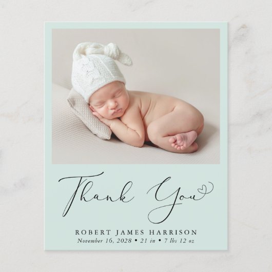 Begroting Foto Dank u Mint Birth Announding (Voorkant)