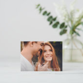 Begroting foto elegant bruiloft bedankt je groene informatiekaartje (Staand voorkant)