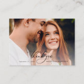 Begroting foto elegant bruiloft bedankt je groene informatiekaartje (Voorkant)