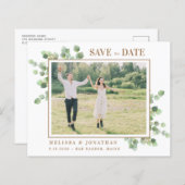 Begroting Foto Eucalyptus Greenery Save the Date (Voorkant / Achterkant)