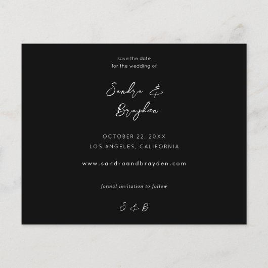 Begroting Foto H MOD Chic 5 Save the Date Flyer (Achterkant)