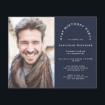 Begroting Foto Man 21st Birthday Party Navy Invite<br><div class="desc">Een alternatief voor een budget van 4, 5 x 5, 6-inch halfglanzend gewicht van 110 lbs, dat even dik is als een briefkaart (maar niet geschikt om als briefkaart te worden gebruikt). GEEF NOTA ER ÉÉN UITnodiging per blad is. Budget Foto Man 21st Birthday Party Navy Invitation. Een volledig aanpasbaar...</div>