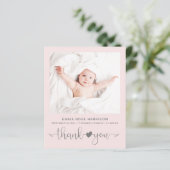 Begroting Foto Roze Baby Girl - Aankondiging van g (Staand voorkant)