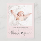 Begroting Foto Roze Baby Girl - Aankondiging van g (Voorkant)