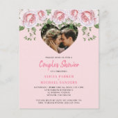 Begroting foto roze koppels douche Uitnodiging Flyer (Voorkant)