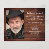 Begroting Foto Rustic Celebration of Life Invitati (Voorkant)