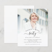 Begroting Foto Script 60th Birthday Party Invitati (Voorkant / Achterkant)