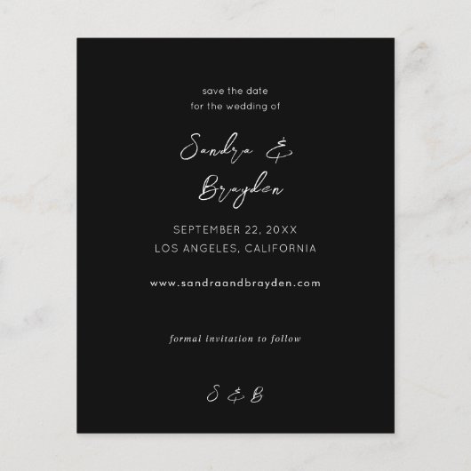 Begroting Foto V MOD Chic 6 Save the Date (Achterkant)