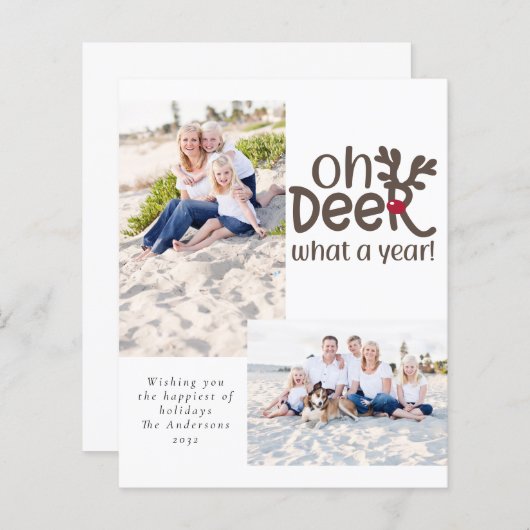 Begroting Foto van Deer wat een jaar! feestdagenka (Voorkant / Achterkant)