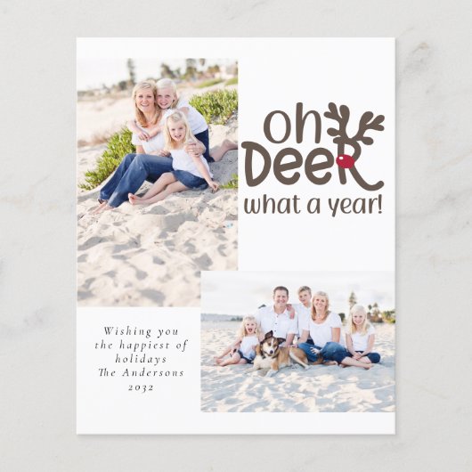 Begroting Foto van Deer wat een jaar! feestdagenka (Voorkant)