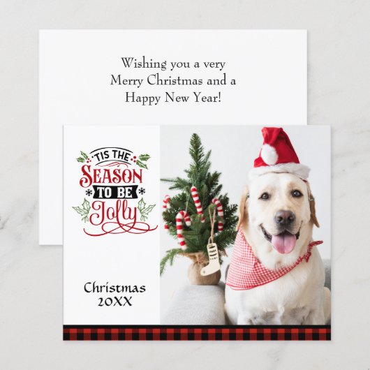 Begroting Foto van het seizoen: Jolly Kerstmis (Voorkant / Achterkant)