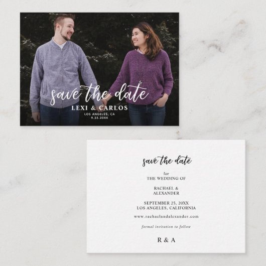 Begroting Foto's en kalligrafie 2B Darker Hor Save Notitiekaartje (Voorkant / Achterkant)