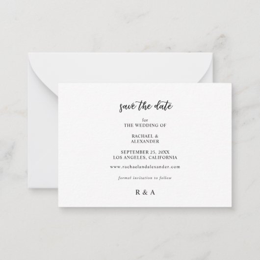 Begroting Foto's en kalligrafie 2B Darker Hor Save Notitiekaartje (Achterkant)