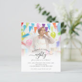 Begroting Fotoscript 80th Birthday Party Invitatio (Staand voorkant)