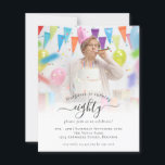 Begroting Fotoscript 80th Birthday Party Invitatio<br><div class="desc">Een alternatief voor een budget van 4, 5 x 5, 6-inch halfglanzend gewicht van 110 lbs, dat even dik is als een briefkaart (maar niet geschikt om als briefkaart te worden gebruikt). GEEF NOTA ER ÉÉN UITnodiging per blad is. Het Manuscript van de Foto van de begroting 80th Birthday Partij...</div>