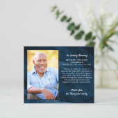 Begroting Funeral Hartelijk dank! Blauwe marmer (Staand voorkant)