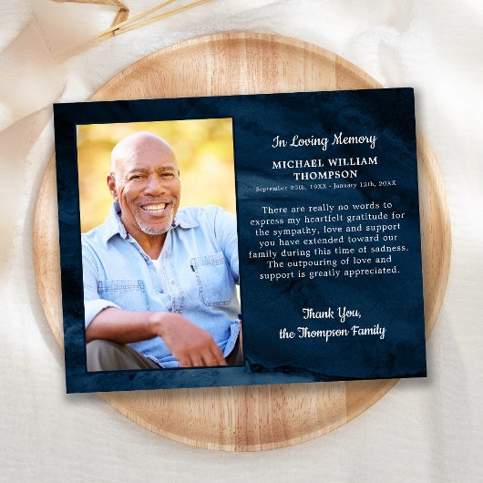 Begroting Funeral Hartelijk dank! Blauwe marmer