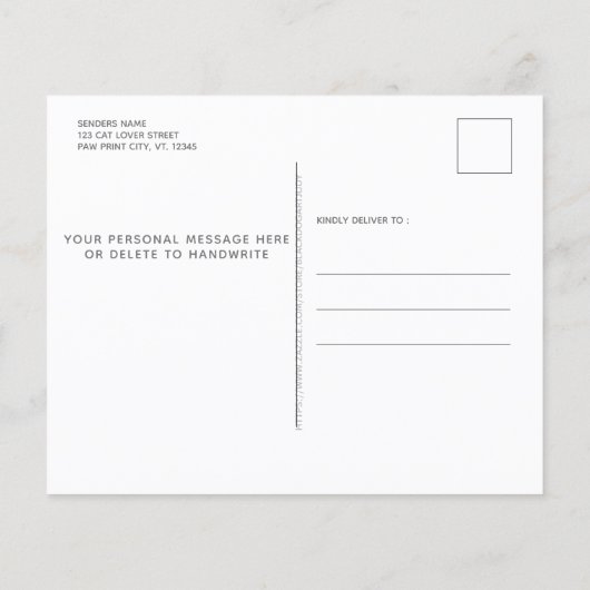 Begroting Funny Cat Pet Moving Announge (Achterkant)