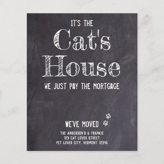 Begroting Funny Cat Pet Moving Announge (Voorkant)