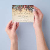 Begroting Garland & Berries Rustic kerstfeest Flyer (Hand)
