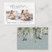 Begroting Geankerde en gezegende fotokerst Notitiekaartje (Voorkant / Achterkant)