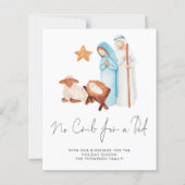 Begroting Geen Wieg voor kerstKaart met biesthetis (Voorkant)